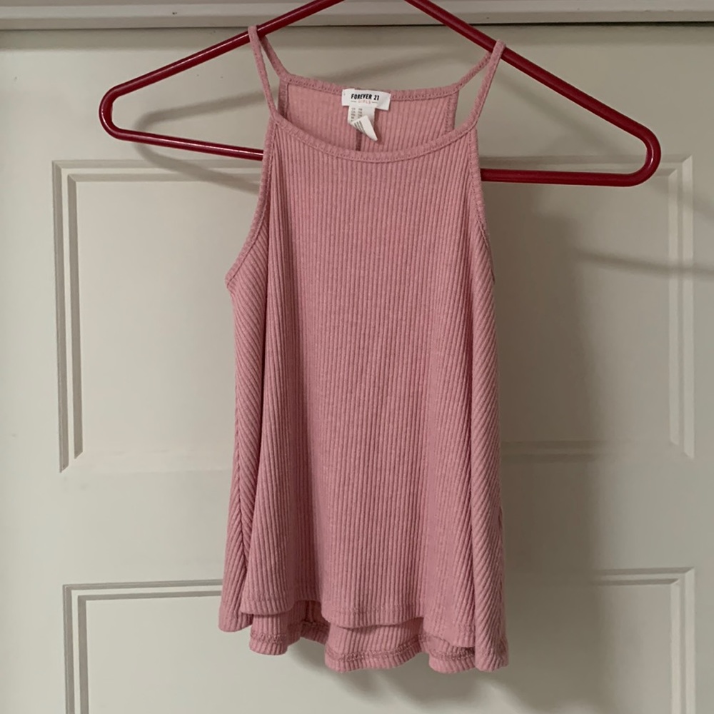 Forever 21 girls sleeveless spaghetti strap t-shirt size 7/8